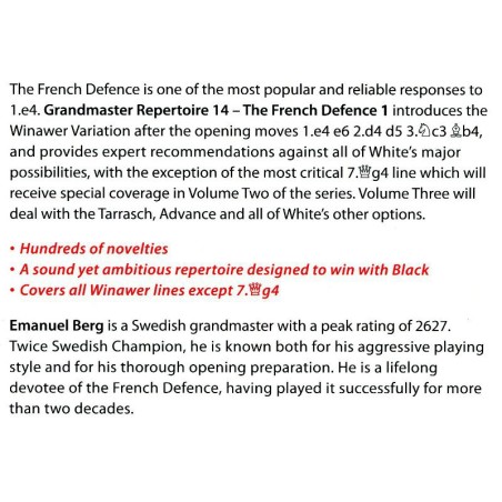BERG - The French Defence vol.1 (Hard Cover)