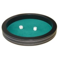 Piste de dés 28 cm imitation cuir noir