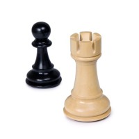 Pièces d'Echecs New Staunton Ebène - Taille 6 - (King's bridal)