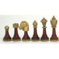 Pièces d'Echecs Métal / Corps Bois - Taille 4