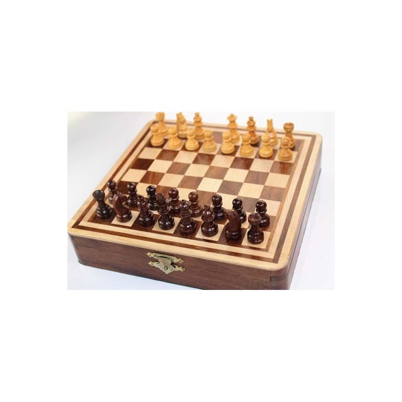 Jeu d'échecs en bois magnétique 20cm