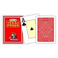 Cartes à jouer Poker Texas Plastic Modiano - Rouge