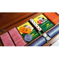 Coffret Jetons et Dés Noyer Deluxe