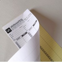 Bloc de 100 feuilles de parties carbones avec doubles