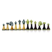 Pièces d'Echecs Métal / Corps Bois - Taille 4
