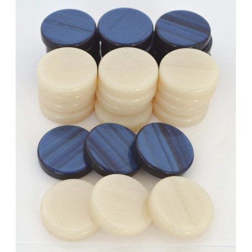 Pions Backgammon perlé bleu...