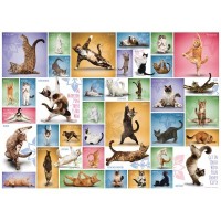 Puzzle 1000  pièces - Yoga Cats