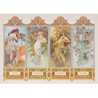 Puzzle 1000 pièces Les Quatre Saisons - Mucha (greatmuseum)