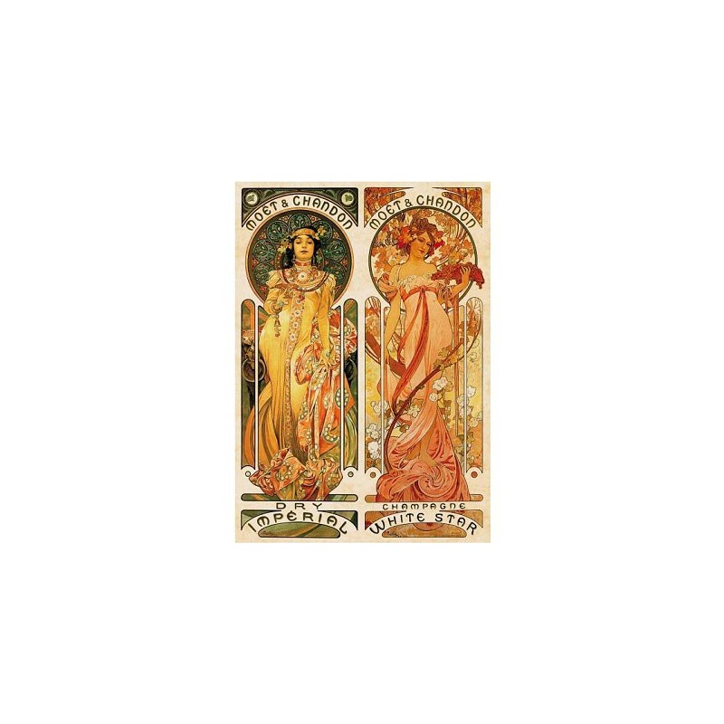 Puzzle 1000 pièces - Moët Chandon Champagne de Mucha