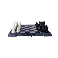 Jeu d'Echecs Magnétique Pliant 20cm (noir/blanc)