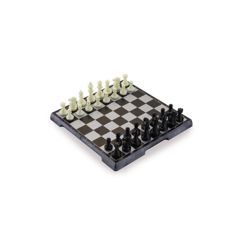 Jeu d'Echecs Magnétique Pliant 20cm (noir/blanc)
