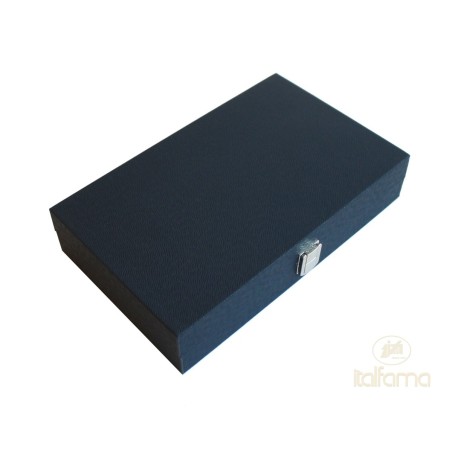 Backgammon Simili-cuir Bleu Lux 28cm