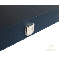 Backgammon Simili-cuir Bleu Lux 28cm