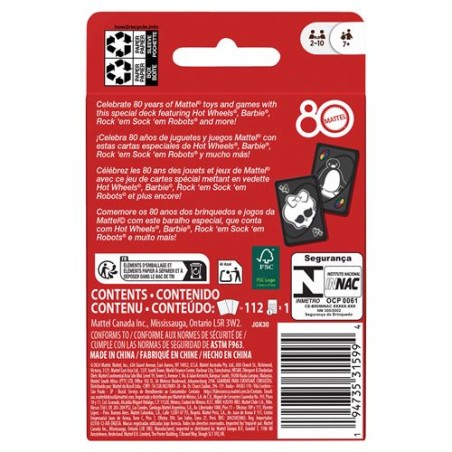 UNO - Edition 80ème Anniversaire Mattel