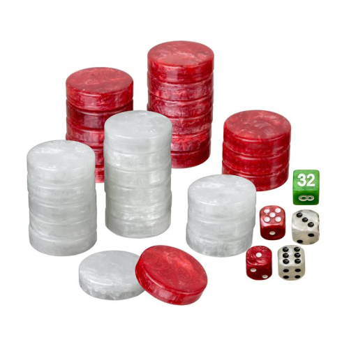 Pions de Backgammon Rouge...
