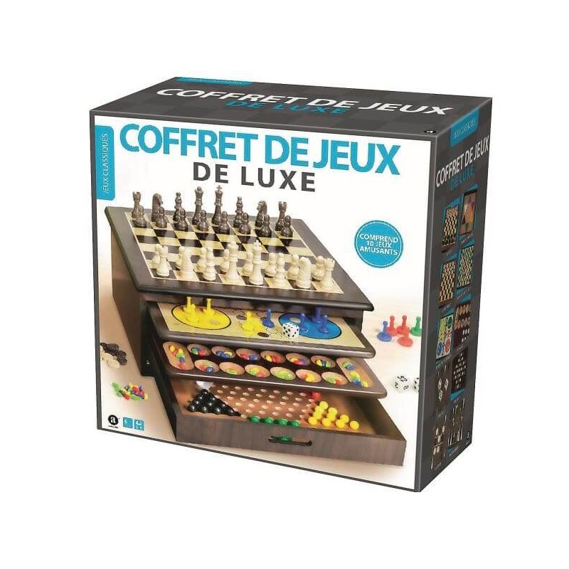 Coffret de 10 Jeux Traditionnels en Bois