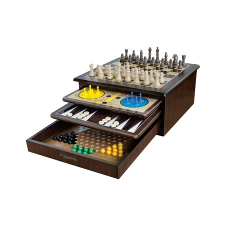 Coffret de 10 Jeux Traditionnels en Bois