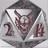 Dé 20 faces Métal Stranger Things Hellfire Club