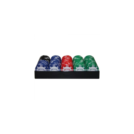 Coffret de 100 jetons Poker Bicycle en Argile (8gr)