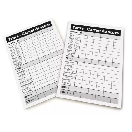 Carnets de Feuilles de Score de Yam's (x2)