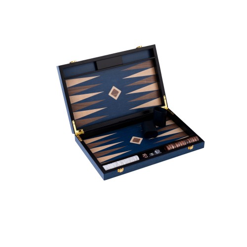 Backgammon Noyer Bleu 38cm