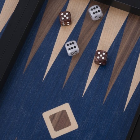 Backgammon Noyer Bleu 38cm