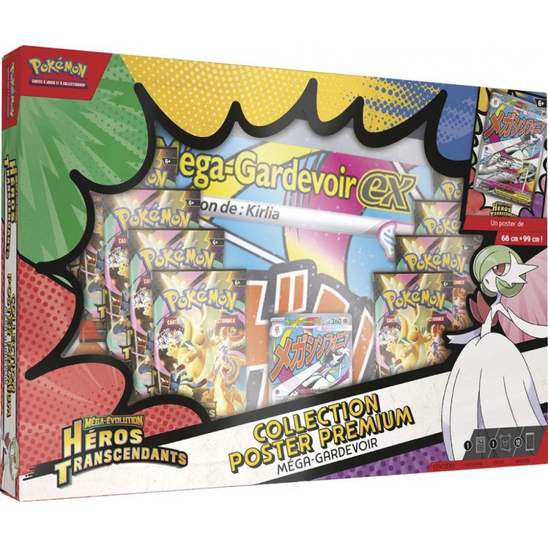 Coffret Pokémon Collection Poster Premium Méga-Gardevoir ou Mega-Lucario