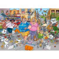 Puzzle 1000 pièces Wasgij n°46 : Frénésie D’achat Dans L’allée Centrale !