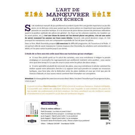 L'art de manoeuvrer aux échecs - Mark Dvoretsky