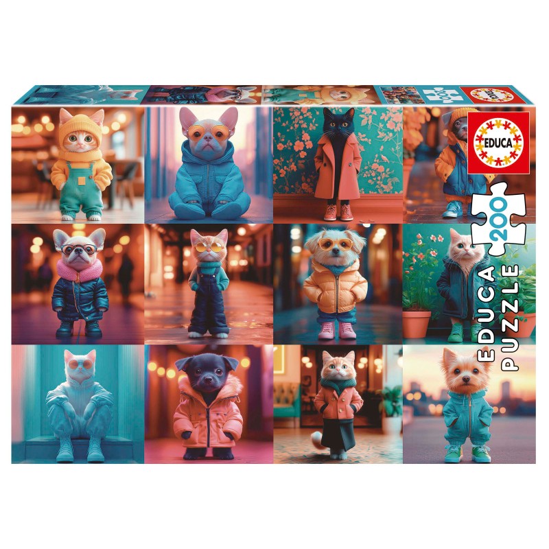 Puzzle 200 pièces - Fashion Animals