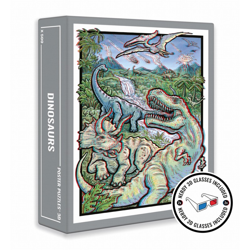 Puzzle 500 pièces 3D - Dinosaures