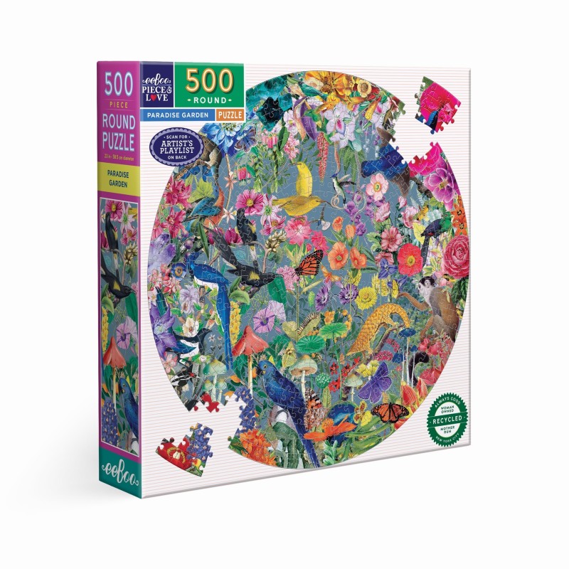 Puzzle Rond 500 pièces - Paradise Garden
