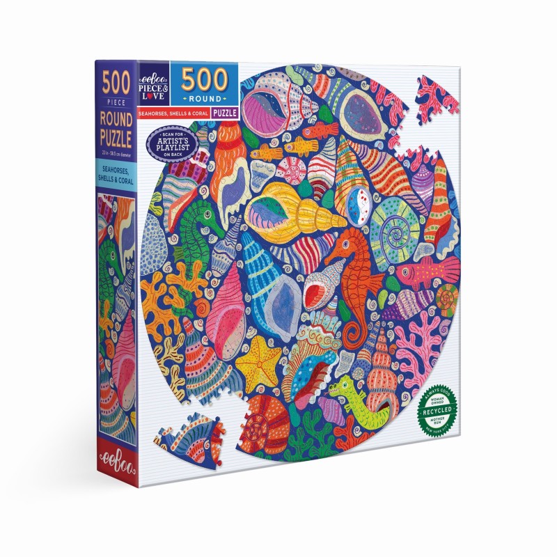 Puzzle 500 pièces - Seahorses, Shells & Coral