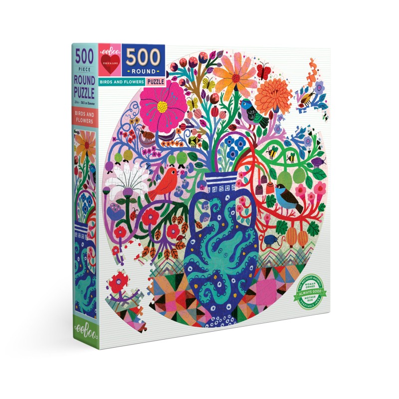 Puzzle 500 pièces - Birds And Flowers
