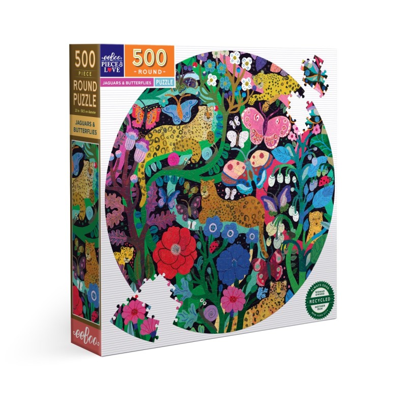 Puzzle 500 pièces - Jaguars & Butterflies