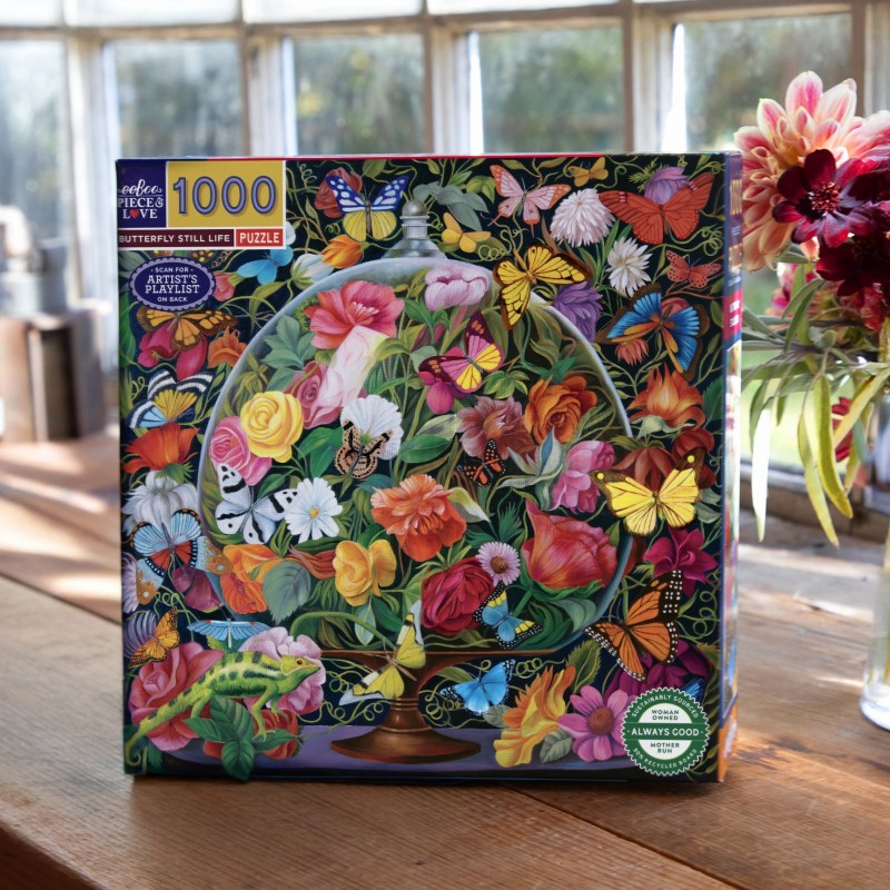 Puzzle 1000 pièces - Butterfly Still Life