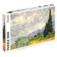 Puzzle 1000 pièces - Champ de blé avec Cyprès de Van Gogh