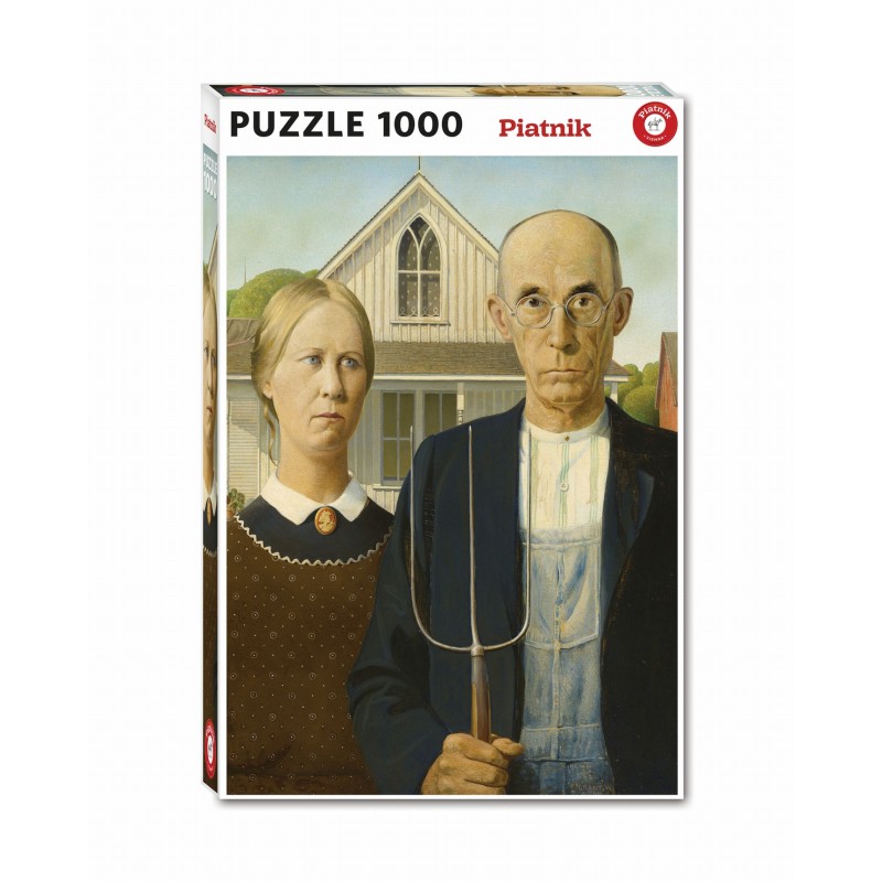 Puzzle 1000 pièces - Grant Wood : American Gothic