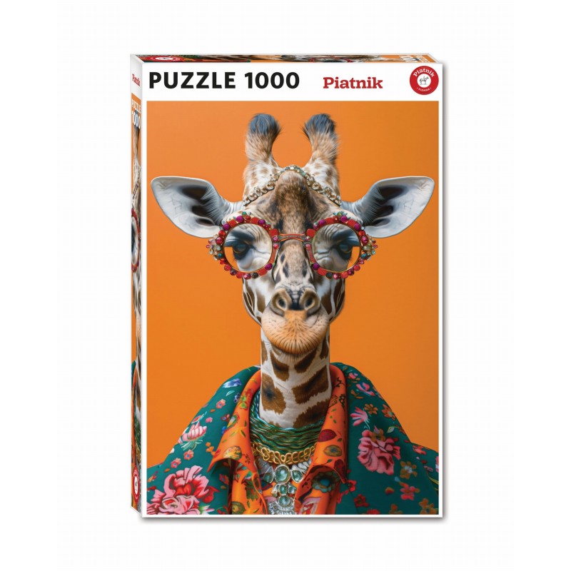 Puzzle 1000 pièces - Crazy Giraffe