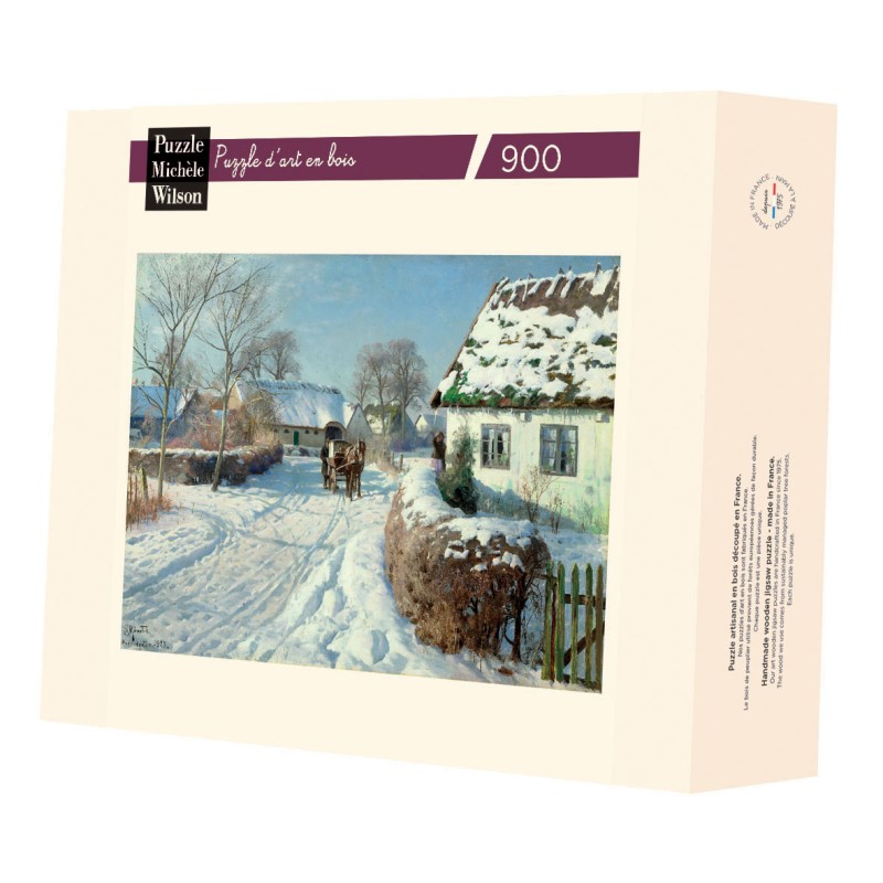 Puzzle 900 pièces - Village Dans La Neige Monsted