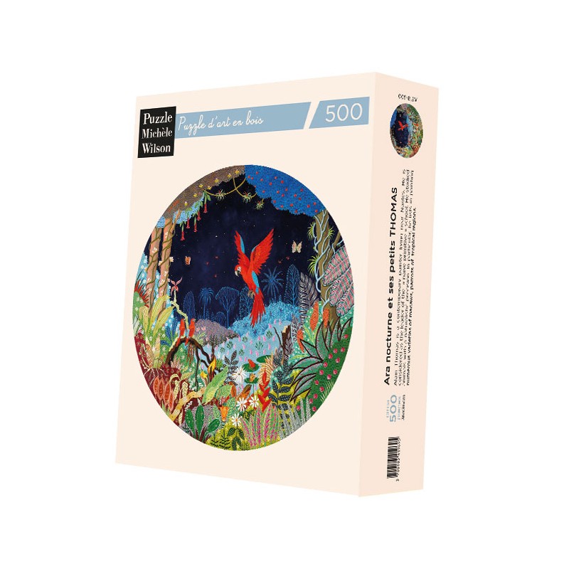 Puzzle 500 pièces - Ara Nocturne Et Ses Petits, Alain Thomas