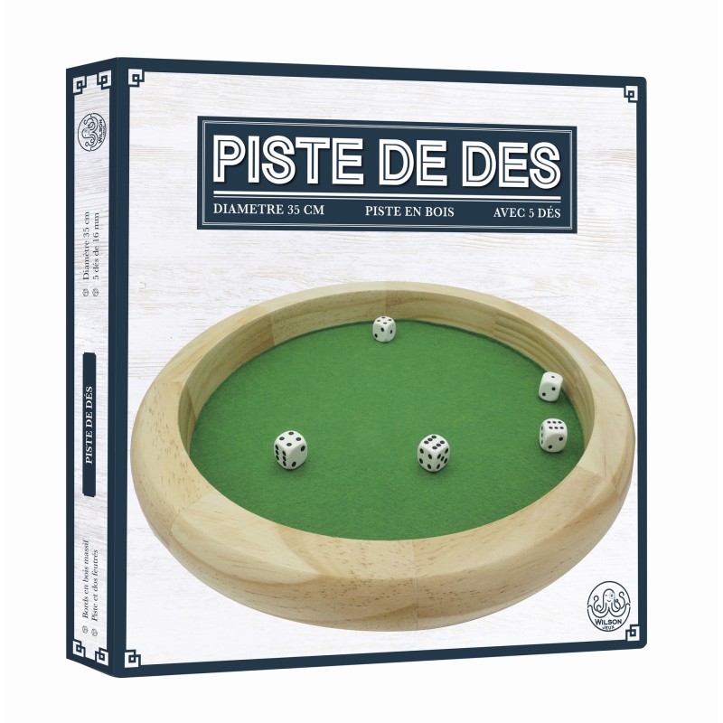 Piste de dés en bois 35cm