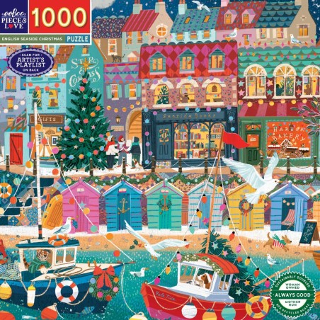 Puzzle 1000 pièces - English Seaside Christmas
