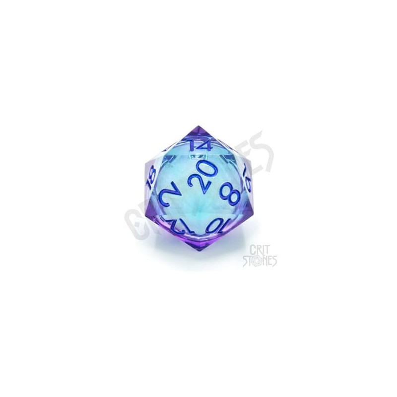Dés D20 Critstones Liquid Core Moonlight Mystery 3 cm