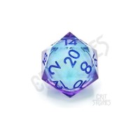 Dés D20 Critstones Liquid Core Moonlight Mystery 3 cm