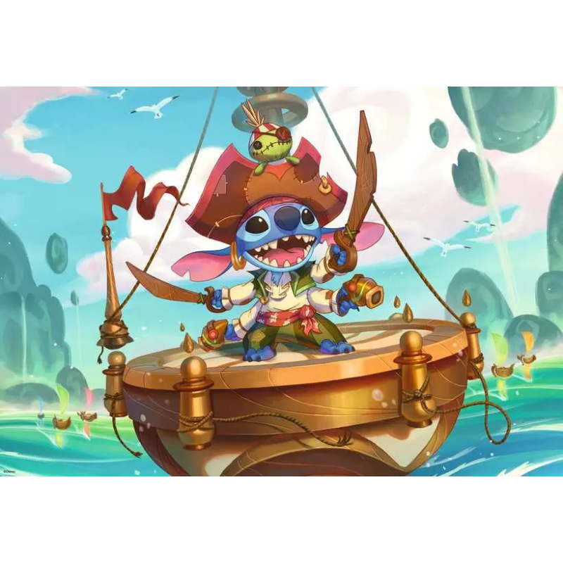 Puzzle 300 pièces - Disney Lorcana Stitch Boucanier Alien